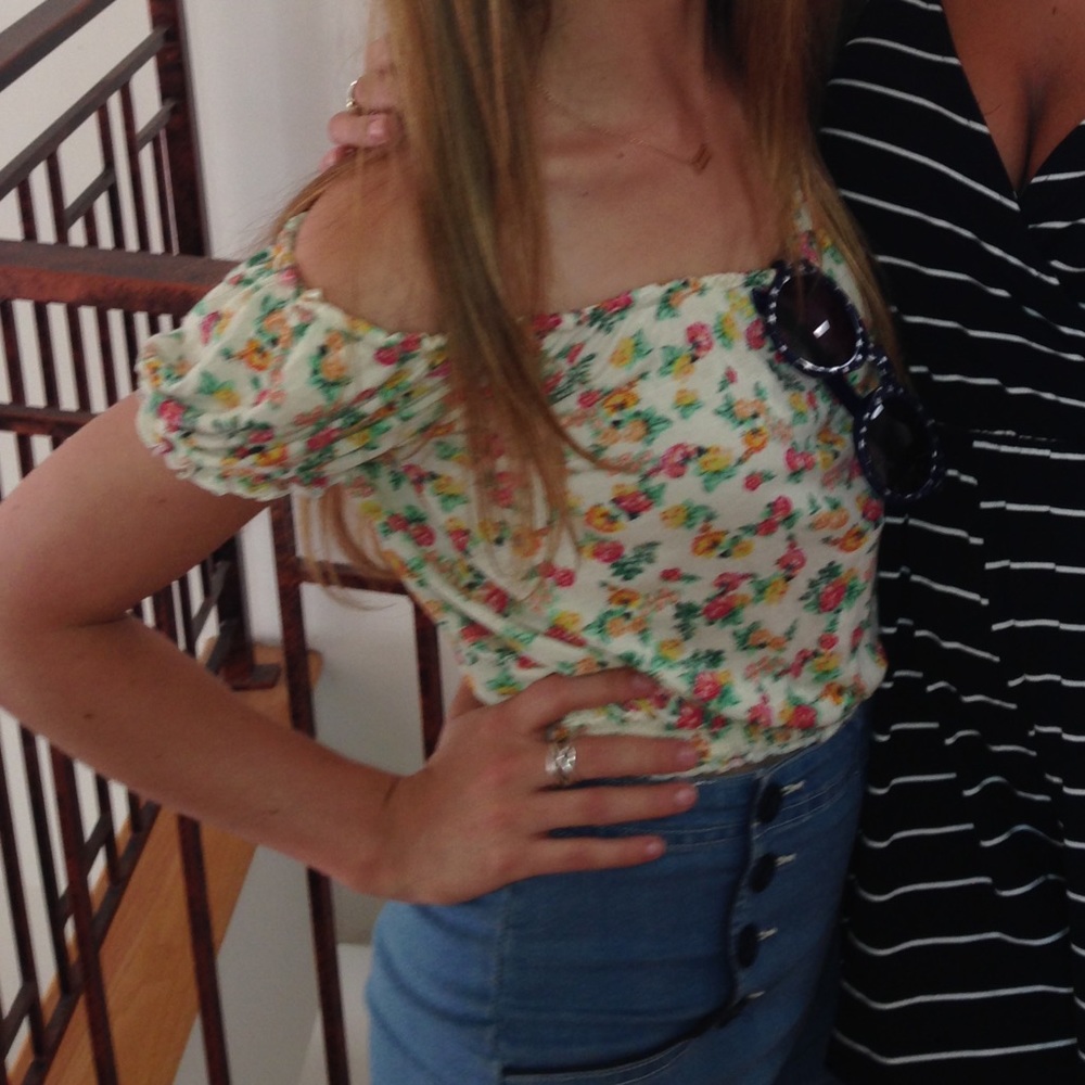 Urban Outfitters floral crop top